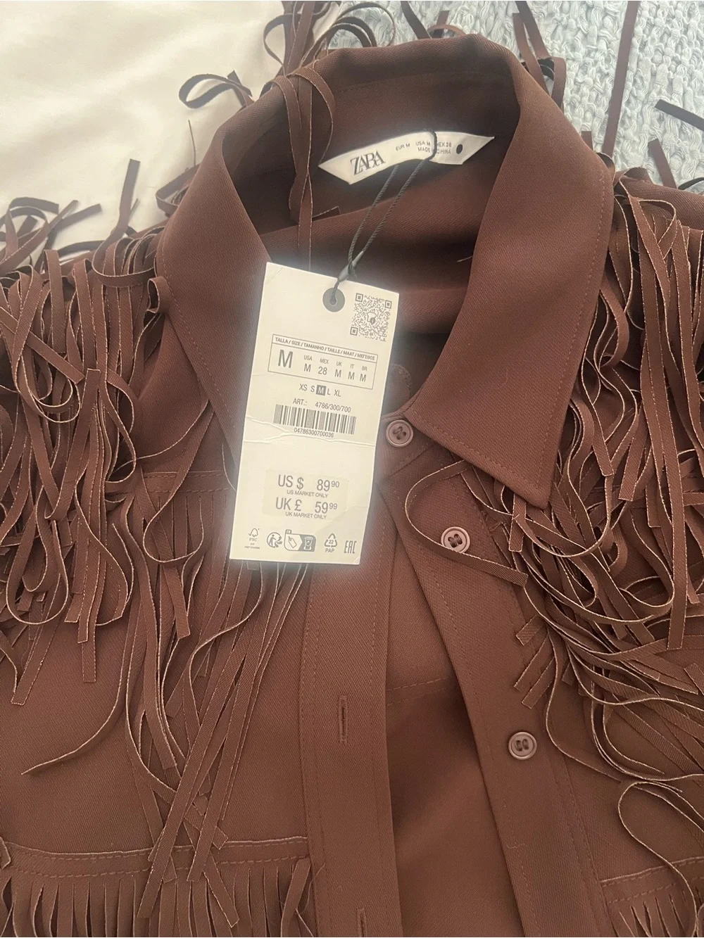NWT ZARA BOHO FRINGE JACKET - Picture 9 of 9